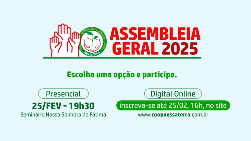 Leia mais sobre o artigo Cooperativa Nossa Terra realizará Assembleia Geral 2025 em Formato Híbrido