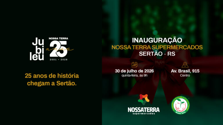 Leia mais sobre o artigo Nossa Terra inaugura em Sertão sua segunda loja e dá início à rede Nossa Terra Supermercados